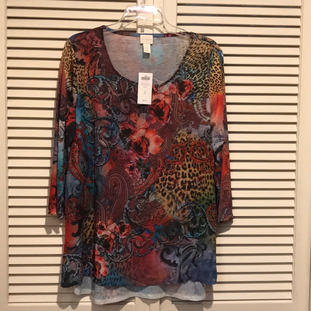 Multi colored print blouse from Chico’s